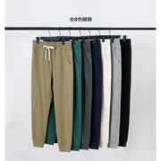 メンズ ヴィンテージ風 ワイドシルエット スウェットパンツ 無地 スポーツカジュアルロングパンツ★全9色
