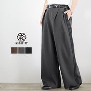 【2025年夏の新作】サイドライン ワイドシルエット スラックス／MinoriTY