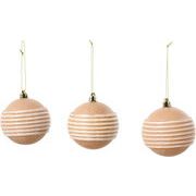 【クリスマス】80mmウッドルックボール3P