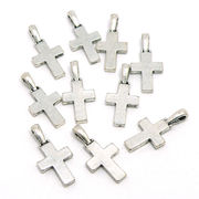 【在庫限り】 メタル合金パーツ 約27x13x5mm （丸カン内径2.7mm） シルバーカラー 《10個》 金具