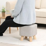 ミニファブリックスツール スクエア ベージュ