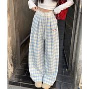ボトムス レディース ズボン パンツ ワイドパンツ チェック柄