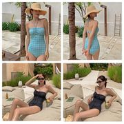 2025年新作　低価格で大人気のワンピース三角水着　ドット柄水着  M/L/XL 2色