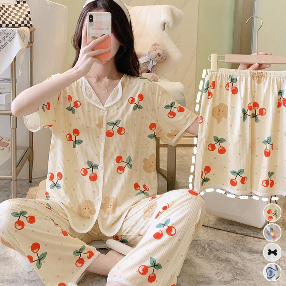 【日本倉庫即納】 レディース 可愛い パジャマ 3点セット