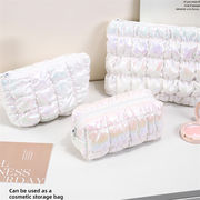 キルティングポーチ　化粧ポーチ 多機能　収納ポーチ　小物収納　韓国ファッション