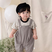 「2025」子供服★トップス+サロペット★セットアップ★韓国風子供服★66cm～90cm