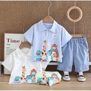 【2点セット】2025春夏新作★韓国風子供服★ベビー服 ★キッズ服★アパレル★半袖  シャツ+ショットパンツ