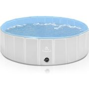 子供用プール ペット用 犬用 直径120cmｘ高さ30cm 空気入れ不要 折り畳み式収納 大型 水遊び 簡単な排水