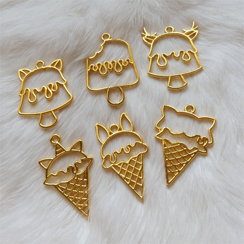 レジン 枠 アイスクリーム型 アクセサリーパーツ ハンドメイド 材料 アイス スイーツ 空枠 夏 フレーム DIY