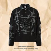 メンズファッション PUネック 半袖 ポロシャツ 男女兼用 ストリート系 トップス 春秋 2025新作★