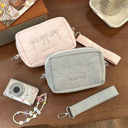 化粧ポーチ 多機能　収納ポーチ　小物収納　韓国ファッション　蝶結び ハンドバッグ