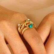 ジルコンカエルリング 男女 兼用オープンリング カエルアクセサリー 蛙カエル 指輪 カエル雑貨 カエルzakka