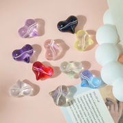 ガラス ビーズ 穴あり デコパーツDIY ビーズパーツ  手芸材料 チェーンパーツ アクセサリーパーツ