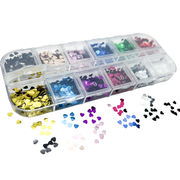 ハートホログラム12色セット 薄い 高品質 ホロ ホログラム  ハート 白 黒 セット ケース入り