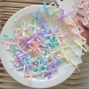 新作 蝶結び 生地 デコパーツ  貼り付けパーツ  刺繍アップリケDIY ヘアアクセサリーバッグ装飾