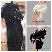 2025新作 韓国風 高級感 パールバレッタ レディース シュークリップ