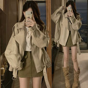 今季マストバイ 　韓国風    気質   おしゃれ   着痩せ  トップス ス  PUレザー ジャケット