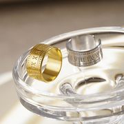 ローマ数字の環（わ）リング　ステンレス・ローマナンバー開口リング（レディース）