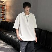 メンズ ファッション 無地 半袖 ポロシャツ 男女兼用 カジュアル トップス 春夏 2025新作★全2色