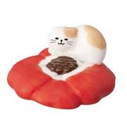 花にゃんこ箸置き　//お土産　アニマル　動物　インテリア　ギフト