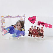 DIYパーツ 推し活 素材グッズスタンド カードケース 写真入れ アクリル クリア透明 10X10cm スタンド