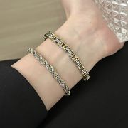 ブレスレット デザイン アクセサリー　ステンレス ブレスレット チェーン 韓国 ブレスレット上品★超新作