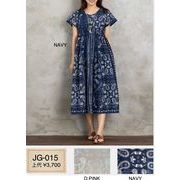 オリジナルデザインが輝る♪インド綿ワンピース「CUA COLLECTION JG015」