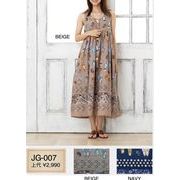オリジナルデザインが輝る♪インド綿ワンピース「CUA COLLECTION JG007」