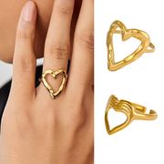【2025新作】ハート 開閉式 リング ステンレス