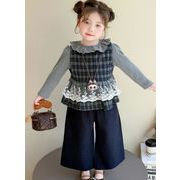 2025秋新品 キッズ  女の子  トップス+ズボン   長袖 子供服 INS人気 カジュアル  三点セット