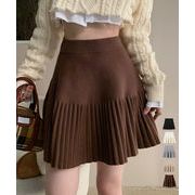 【日本倉庫即納】 プリーツミニスカートニットスカート 秋冬
