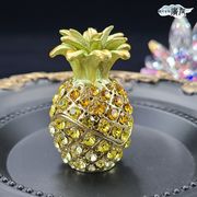 パイナップルの置物 風水置物 雑貨 風水 開運 金運 グッズ (ラインストーン パイナップル金色 小)