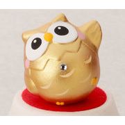 【ご紹介します！クラフトマンハウスの陶器の縁起物】金ミニ梟