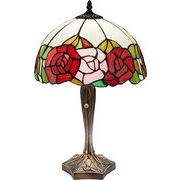 ステンドグラスランプ／薔薇／　アンティーク／