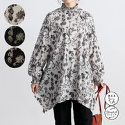 総柄プリントブラウス プリントブラウス ブラウス トップス 柄ブラウス トップス シャツ 花柄