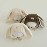 「2025」子供用★帽子★ニット★ベビー★暖かい★耳カバー★3色