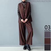 【2025新作商品♪】2点セットノースリジャケット×パンツ