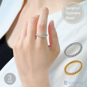 リング 指輪 3mm ボール カット マリッジリング ステンレスリング ペアリング 重ねづけ 国内即納】