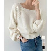 【日本倉庫即納】 ニットトップス レディース 無地