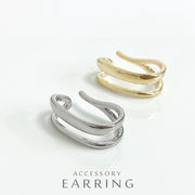▼MAGGIO▼片耳用 ダブルラインイヤーカフ　軟骨ピアス