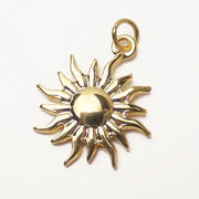 ステンレス 【SUS304】 チャーム 太陽 ゴールド 丸カン付き ハンドメイド 材料 パーツ 金属アレルギー対応