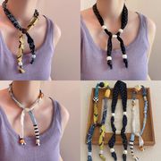 秋冬新作 ビーズストールネックレス 韓国風こだわりミックス