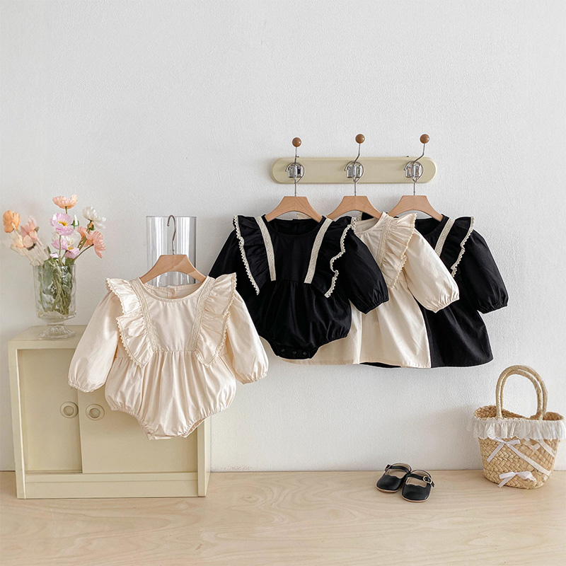 2025秋冬※Weinis☆ベビー 刺繍プリンセスワンピース 姉妹お揃い服