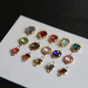 チャーム パーツ アクセサリーパーツ ハンドメイドパーツ 手芸 スクエア ビジュー 宝石 ダイヤカット 接続