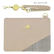 特価商品　スヌーピー　パスケース(チェック／モカ)