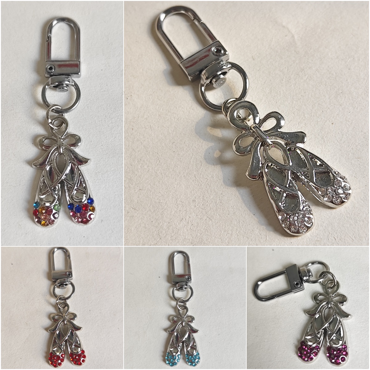 KEI.ko.Labo  ラインストーン バレエシューズキーホルダー  バレエキーホルダー バレエ雑貨  全5色