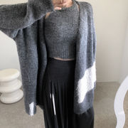 今季マストバイ   気質   おしゃれ  ニット  ベスト + 柔らかい   セーター  アウター  2 点セット