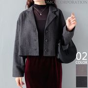 【2025新作商品♪】ツイード見えショートジャケット