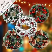 クリスマスリース ハンキング ドア飾り 玄関飾り 松ぼっくり 立体的 オーナメント 装飾 ディスプレイ