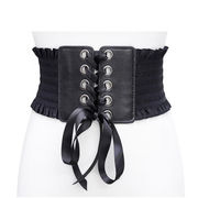 レディース ベルト コルセット PUレザー レースアップコルセット ヴィンテージ風コルセット